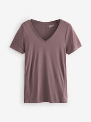 Brown Slouch V-Neck T-Shirt - Image 5 of 6