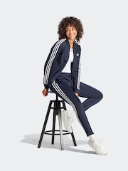 adidas Blue 3 Stripe Essentials Tracksuit - Image 3 of 7