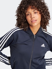 adidas Blue 3 Stripe Essentials Tracksuit - Image 4 of 7