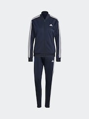 adidas Blue 3 Stripe Essentials Tracksuit - Image 6 of 7