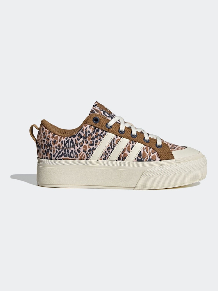 Buy adidas Leopard Bravada Platform Trainers from the Next UK