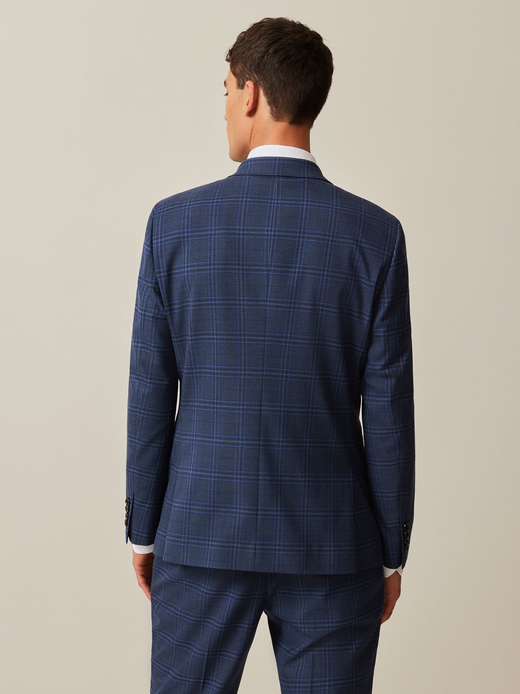 Buy Blue Slim Bold Check Suit Jacket from Next USA