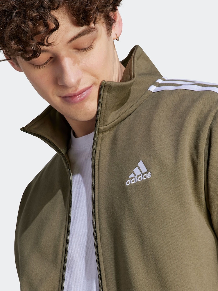 Buy adidas Green Basic 3-Stripes Fleece Tracksuit from Next Oman
