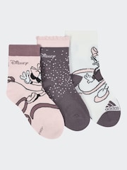 adidas Pink Disney Minnie Mouse Socks 3 Pack - Image 1 of 4