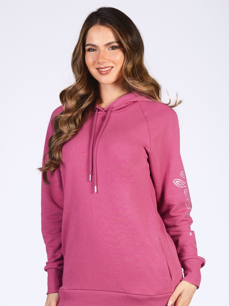 Donkerroze - Pineapple lange hoodie voor dames - Image 1 of 1