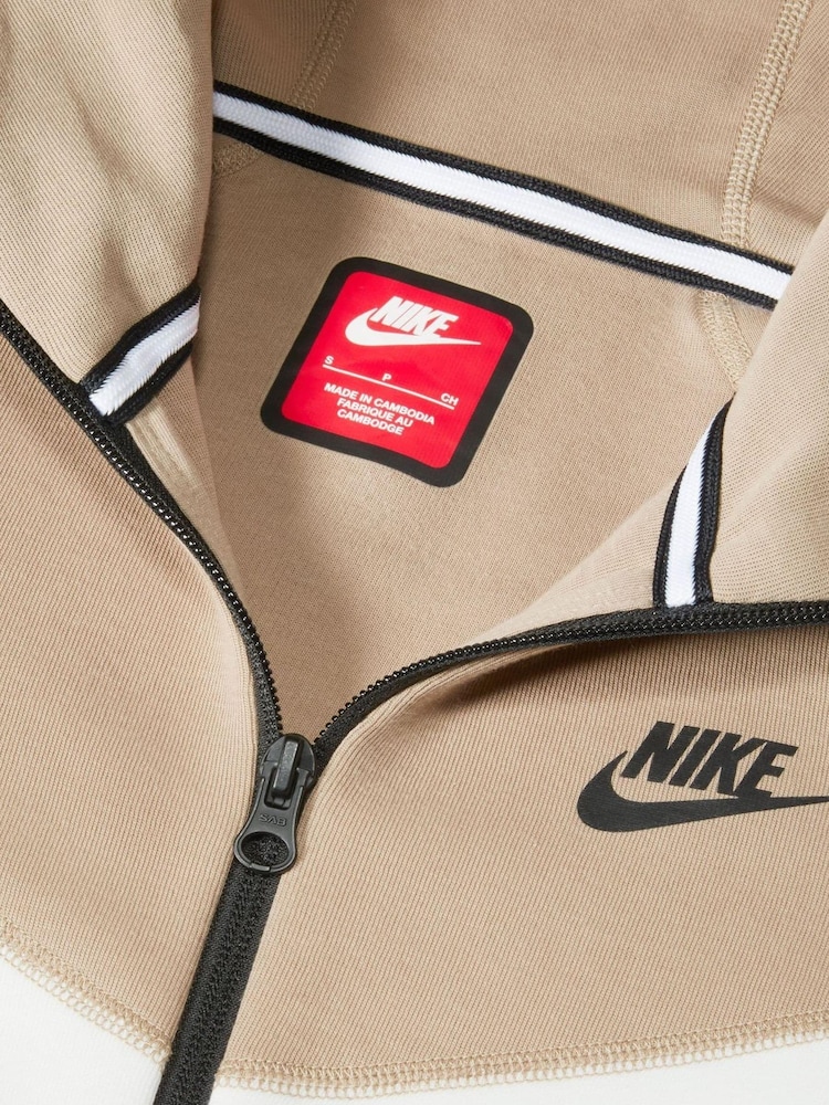 Alb/Neutru - Hanorac Nike Tech din fleece cu fermoar - Image 6 of 7
