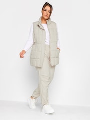 Yours Curve Cream Lightweight Quilted Gilet - Image 4 of 5