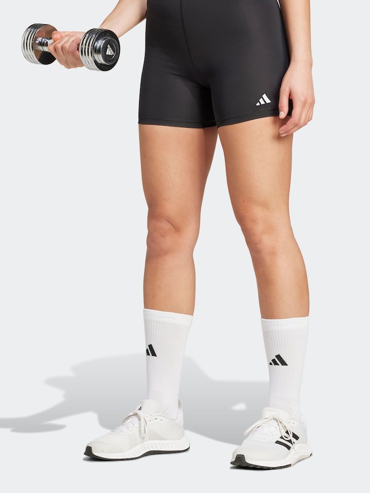 adidas Black Techfit 7/8 Shorts - Image 1 of 6