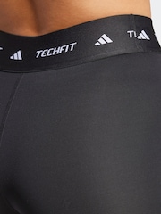 adidas Black Techfit 7/8 Shorts - Image 6 of 6