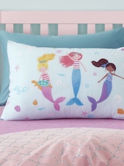 Catherine Lansfield Mermaid Reversible Duvet Cover Set - Imaginea 3 din 4