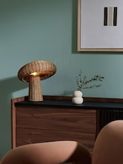 MADE.COM Natural Leilani Rattan Table Lamp - Image 1 of 5
