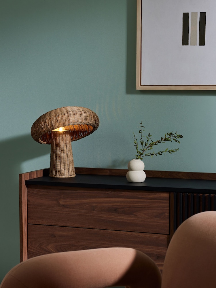 MADE.COM Natural Leilani Rattan Table Lamp - Image 1 of 5