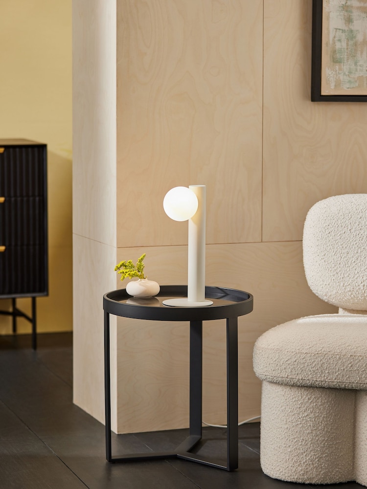 MADE.COM Cream Graysen Table Lamp - Image 1 of 3