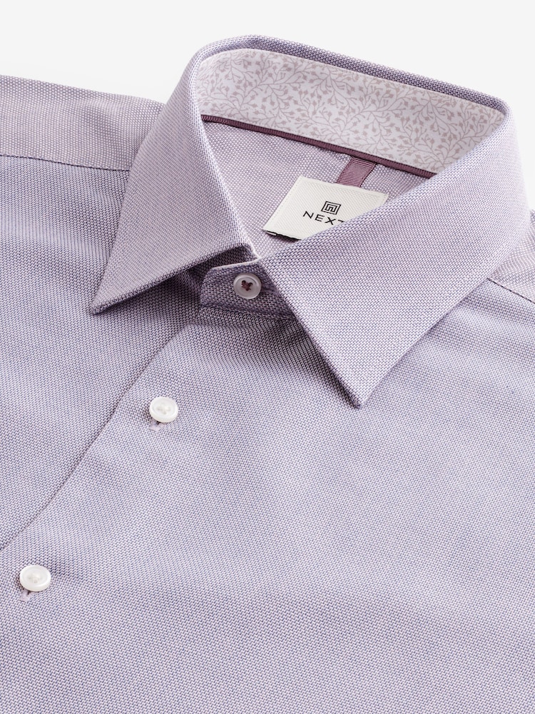 Damson Pink Trimmed Single Cuff Formal Shirt - Image 6 of 6