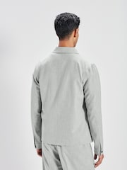 Light Grey Regular Fit Motionflex Shacket - Image 3 of 9