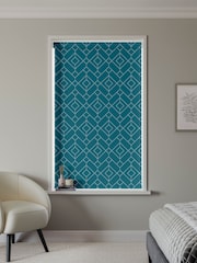 Green Lattice Geo Made to Measure Roller Blind - Image 2 of 6