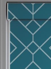 Green Lattice Geo Made to Measure Roller Blind - Image 4 of 6