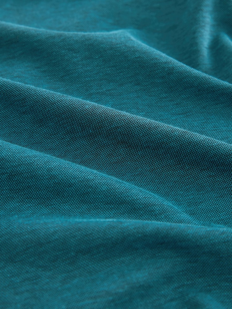 Teal Blue Trimmed Short Sleeve Jersey Shirt - Image 6 of 6 Teal Blue Trimmed Short Sleeve Jersey Shirt - Image 6 of 6