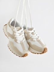 White Neutral Lace-Up Chunky Trainers - Image 5 of 10