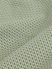 White/Green Textured Short Sleeve Shirt - Image 8 of 8