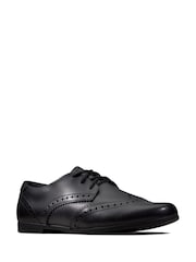 Clarks Black Scala Lace Youth Shoes - Image 1 of 7