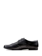 Clarks Black Scala Lace Youth Shoes - Image 4 of 7