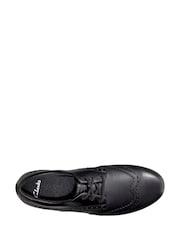 Clarks Black Scala Lace Youth Shoes - Image 6 of 7