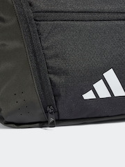 أسود - حقيبة Duffel من قماش خشن بتصميم 3 خطوط من تشكيلة Essentials من Adidas - صورة 6 من 7
