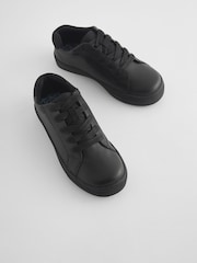Black Wide Fit (G) Lace Up School Shoes - Image 1 of 5