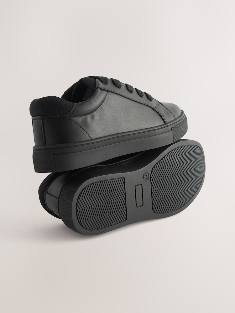 Buy Black Wide Fit (G) Lace Up School Shoes from Next Oman