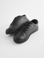 Black Wide Fit (G) Lace Up School Shoes - Image 5 of 5