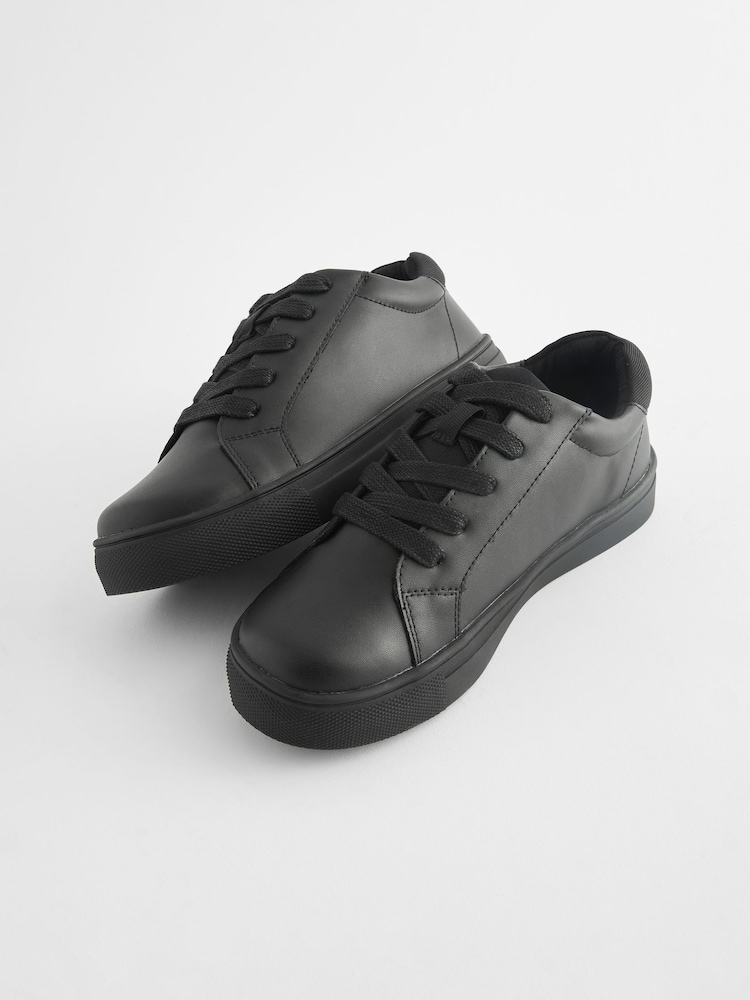 Black Wide Fit (G) Lace Up School Shoes - Image 5 of 5