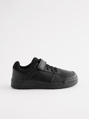 Black Standard Fit (F) School Elastic Lace Shoes - Image 2 of 5