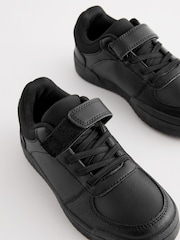 Black Standard Fit (F) School Elastic Lace Shoes - Image 3 of 5