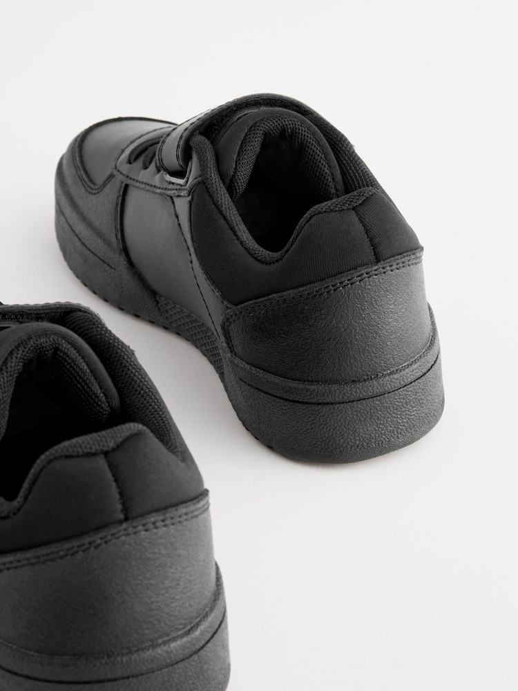 Black Standard Fit (F) School Elastic Lace Shoes - Image 4 of 5