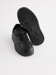 Black Standard Fit (F) School Elastic Lace Shoes - Image 5 of 5