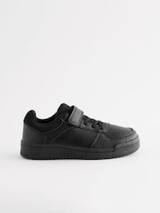 Black Wide Fit (G) School Elastic Lace Shoes - Image 2 of 5