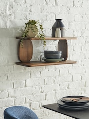 Brown Wood Organic Juno Wall Shelves - Image 4 of 6