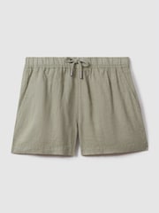 Reiss Sage Cleo Linen Garment Dyed Drawstring Shorts - Image 2 of 6
