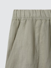 Reiss Sage Cleo Linen Garment Dyed Drawstring Shorts - Image 6 of 6