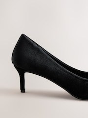 Black Forever Comfort® Low Jewel Trim Court Heels - Image 7 of 9