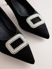 Black Forever Comfort® Low Jewel Trim Court Heels - Image 8 of 9