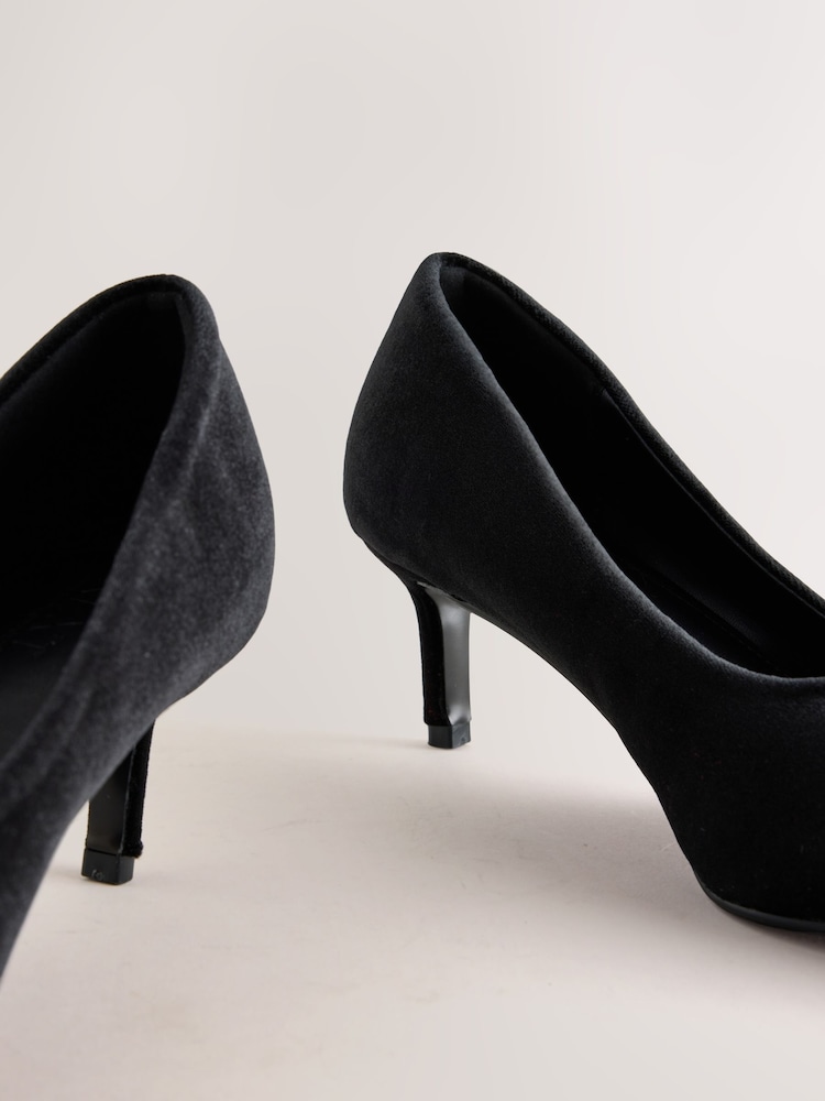 Black Forever Comfort® Low Jewel Trim Court Heels - Image 9 of 9