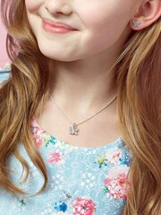 Beaverbrooks Children’s Mini B Silver Plated Crystal Butterfly Bangle - Image 4 of 4