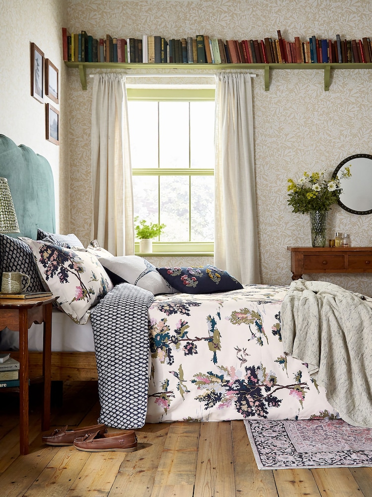 Joules Multi Woodland Scene 100% Cotton Duvet Cover and Pillowcase Set - Image 1 of 5