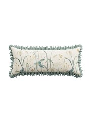 Sanderson Gold Teal Tila 100% Linen Cushion - Image 5 of 5