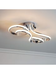 Gallery Home Silver Niamh Flush Ceiling Light - Image 1 of 6