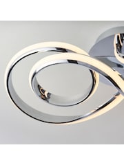 Gallery Home Silver Niamh Flush Ceiling Light - Image 4 of 6