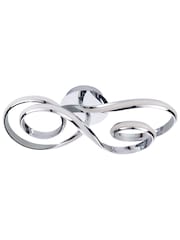 Gallery Home Silver Niamh Flush Ceiling Light - Image 6 of 6