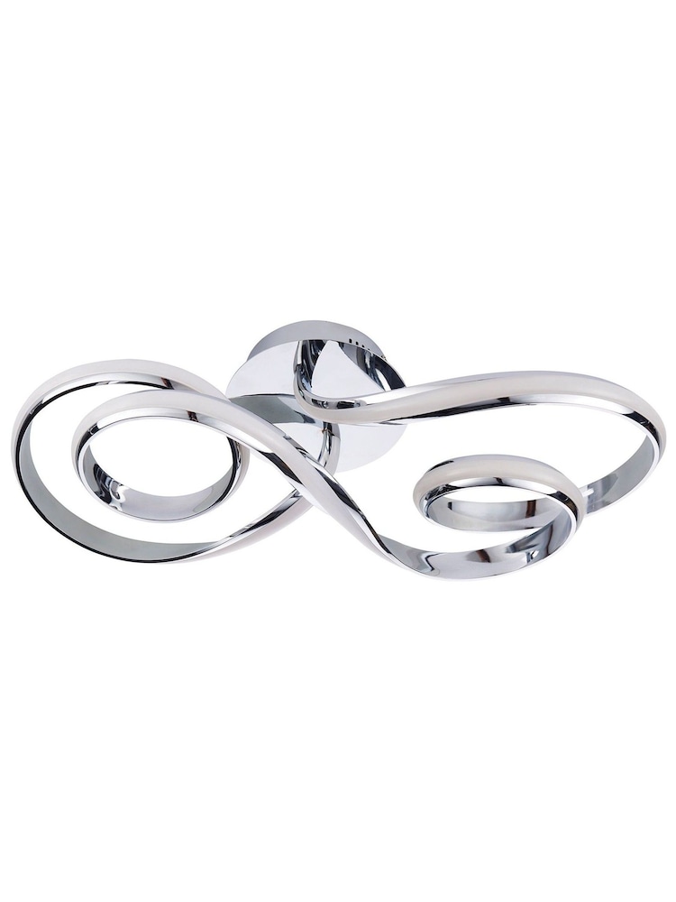 Gallery Home Silver Niamh Flush Ceiling Light - Image 6 of 6